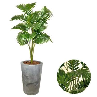 Imagem de Planta Artificial Palmeira Com Vaso Cone Polietileno Polido - PlantaIm