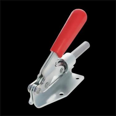 Imagem de Grampo de alternância ajustável, botão de puxar de liberação rápida braçadeira de alavanca de ação 180 kg capacidade 30 mm curso 45# aço JY-36020 braçadeira de alternância 1 peça