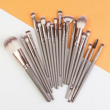 Imagem de Pincéis de maquiagem, 20 peças, conjunto de pincéis de maquiagem, corretivos, sombras, delineador, pincéis de maquiagem, champanhe