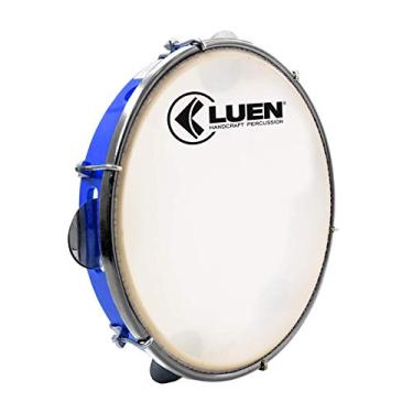 Imagem de Pandeiro 12" Abs Azul Plat Inx Ferragem Cromada Leitosa