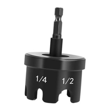 Imagem de MotiveTech Adaptador para furadeira de porcas e parafusos com encaixe hexagonal prático para hastes roscadas de 1/4", 3/8" e 1/2".