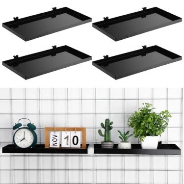 Imagem de Coume 4 peças de prateleira de parede de grade, painel de grade, prateleira de parede de arame de metal, prateleiras de parede, cestos de pendurar na parede para organizar acessórios para garagem