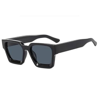 Imagem de Óculos de sol Masculino Formato Quadrado Lentes Escuras Moda Casual