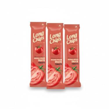 Imagem de Batata Frita Importada Long Chips Sabor Tomate Kit C/3 Und