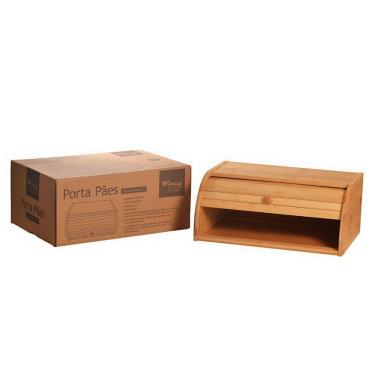 Imagem de Porta Pães Bambu 40X27X17Cm Tampa Retrátil Wincy Ekos