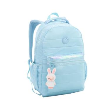 Imagem de Mochila Costas Juvenil Meninas Escolar Grande com Chaveiro - Denlex, A