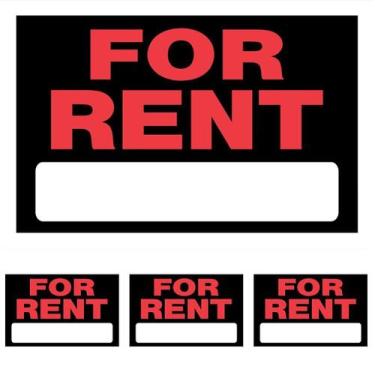 Imagem de Para alugar Sign Hillman 20x30 cm, preto, vermelho, pacote de plástico