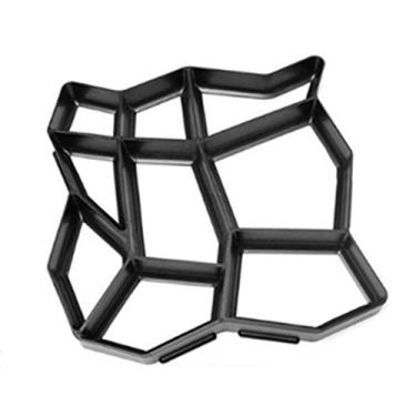 Imagem de HYBEW Molde de pavimentação de pedra passarela de piso de concreto 9 grades jardim de garagem