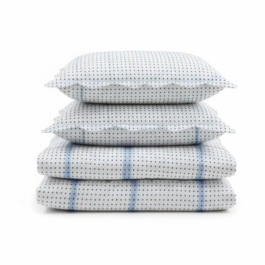 Imagem de Kit Cobre Leito Colcha Magnus Solteiro 2 Peças Dupla Face Estampado Geométrico - Bolinhas - 100% Poliéster