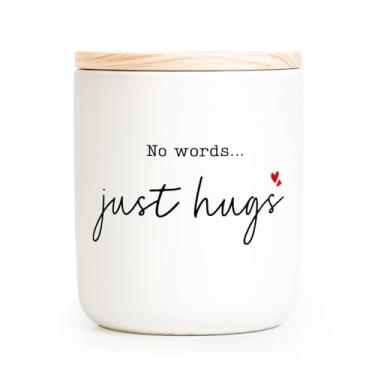 Imagem de Presentes de simpatia pela perda de um ente querido, presentes de memorial - Sem palavras apenas abraços vela perfumada lavanda 200 ml - luto, luto, tristeza, pensando em você, fique bem, vela de
