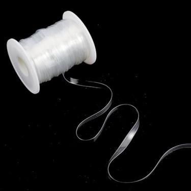 Imagem de letsinstyle Alça elástica transparente de 5 mm de largura, alças elásticas transparentes, faixa de ombro invisível para lingerie, dança, roupa de banho, projeto de costura