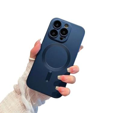 Imagem de BEMMY Capa Capinha Para iPhone 17Pro Anti Impacto Com Proteção Câmera,Capa Macia Para iPhone compatível com Mag-safe (Azul-17Pro)