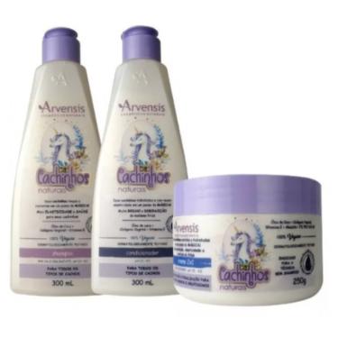 Imagem de Kit Arvensis Cachinhos Shampoo + Condicionador Mascara 2x1