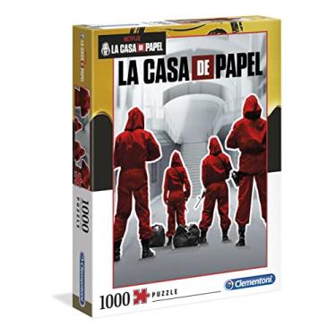 Imagem de Clementoni 39532 La Casa de Papel - Quebra-cabeça de 1000 peças a partir dos 9 anos Quebra-cabeça adulto colorido com cores arrojadas, jogo de habilidade para toda a família, boa ideia de presente
