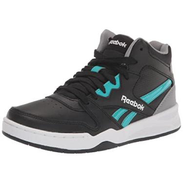 Imagem de Reebok Boy's BB4500 Court Basketball Shoe, Black/Pure Grey/Classic Teal, 2 Little Kid