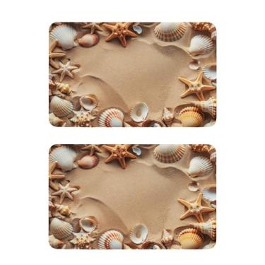Imagem de Blueangle Conjunto de 2 ímãs de geladeira Shell coral e estrela do mar - Ímãs decorativos engraçados de geladeira de cozinha - Seguro para lava-louças e decoração magnética durável (522)
