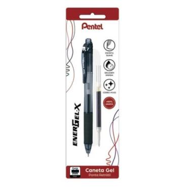 Imagem de Caneta Energel RT Com Refil G 0.7 mm - Pentel, Preto
