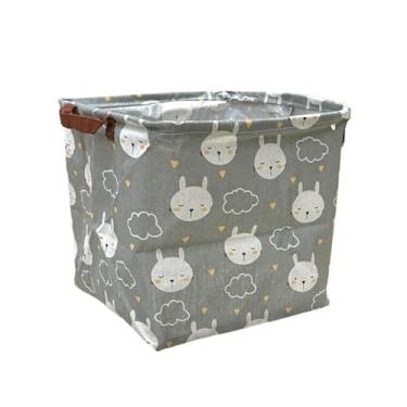 Imagem de Cesto de Roupa Suja, Cesto Organizador Multiuso Dobrável Compacto e Resistente para Roupa Suja, Brinquedos e Mais, 32×32×30cm(Cinza coelho,3 peças)