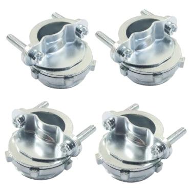 Imagem de Moicstiy Conectores de cabo tipo braçadeira de 2,54 cm, 4 peças de acessórios para cabos de proteção de conduítes metálicos