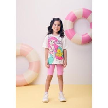 Imagem de Conjunto Blusa e Legging Pequena Sereia Ariel Amigo Linguado Momi-Feminino