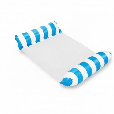 Imagem de Boia Rede Cadeira Cama Flutuante Inflável Piscina Colchão Verão (Azul)