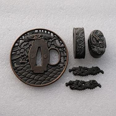 Imagem de Espada japonesa Samurai Koshira – TSUBA FUCHI KASHIRA MENUKI 19-48, DTZH39, 3.14in-3.54in,2.75in-3.14in