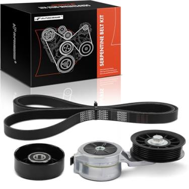 Imagem de A-Premium Kit de transmissão de correia serpentina do motor compatível com carros Chevrolet e GMC - C2500, C2500 Suburban, C3500, C3500HD, K2500, K2500 Suburban, K3500, 1994-1995 - 7,4L