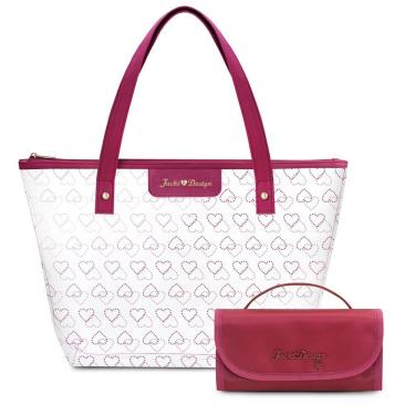 Imagem de Kit Bolsa Transparente + Necessaire Rocambole Vinho