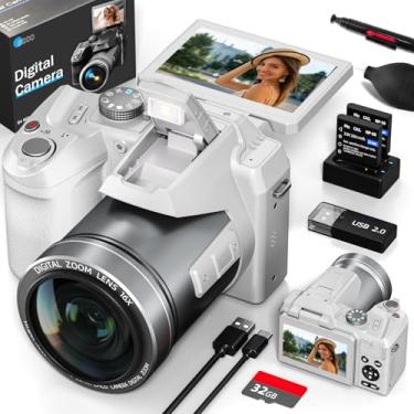 Imagem de Câmeras digitais 4K 48MP para fotografia, foco automático de zoom 16X, cartão de 32 GB e 2 baterias, tela flip de 3 polegadas 180°, câmera vlogging para YouTube MC-US-S200-WW-Z4-A-2511