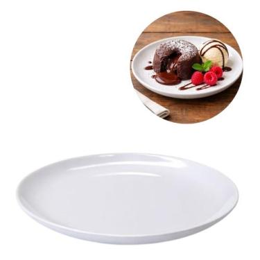 Imagem de Prato Sobremesa Melamina 18cm Branco Restaurante Resistente - Lyor