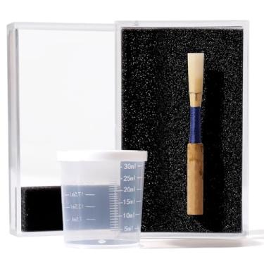 Imagem de XYW Palheta de oboé média macia, com estojo portátil e copo de imersão, ideal para estudantes e iniciantes