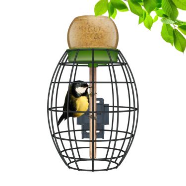 Imagem de LONA Alimentador de pássaros com bola de sebo para janela externa com 4 métodos de instalação, alimentador de tubo transparente com poleiro de metal, impermeável, à prova de ferrugem, lavável para