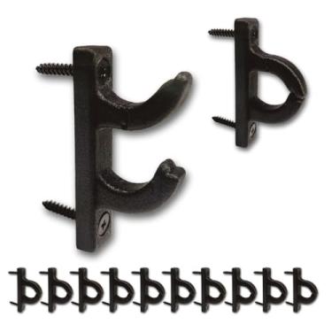 Imagem de Pitoies 10 ganchos duplos ajustáveis com cordão de luz, ganchos de parafuso para pendurar lâmpada, arame, vaso de plantas, sinos de vento, clipes externos para porta, parede, arame, plantas, casa