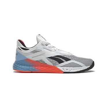 Imagem de Reebok Tênis feminino Nano X Cross, Branco/azul fluido/laranja vívido, 40