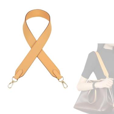 Imagem de DGAZ Alça transversal de couro Vachetta para Neverfullbag com caixa de presente, alça de bolsa DIY feita à mão (4 cm de largura, 100 cm de comprimento, cera de abelha)