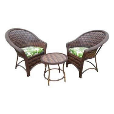 Imagem de Poltrona Confortável Jardim Varanda Fibra Sintética Estofada - Varanda