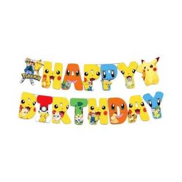 Imagem de Decorações De Festa De Aniversário Pokémon, Banners De Espirais Penden
