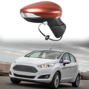 Imagem de Substituição do espelho lateral do passageiro adequado para Ford Fiesta 2009-2016 para Ford MK7 MK8 2008-2012 Montagem de espelhos retrovisores laterais acessórios de carro aquecimento, luz giratória