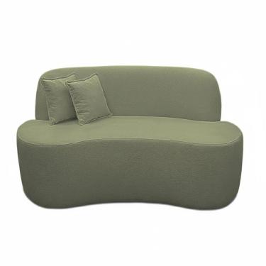 Imagem de Sofá Ondulado Orgânico Pequeno 2 Lugares Sala Bouclé