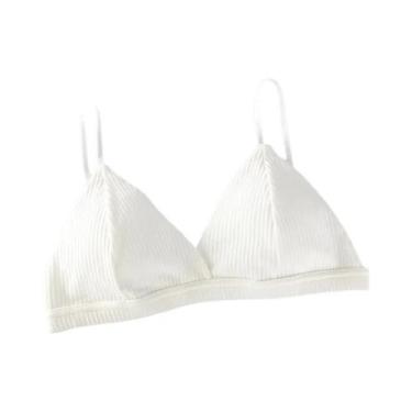 Imagem de Sutiã Sem Costura De Algodão Para Mulheres, Push-Up, Sem Arame, Cor Só