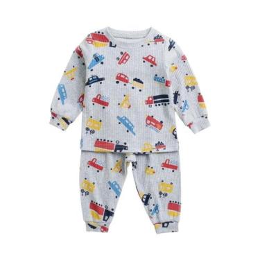 Imagem de Conjunto De Roupas De Algodão Para Crianças No Outono, Camisetas Com E