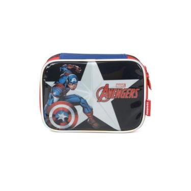 Imagem de Estojo Escolar Box 100 Lápis Capitão América Avengers - Luxcel