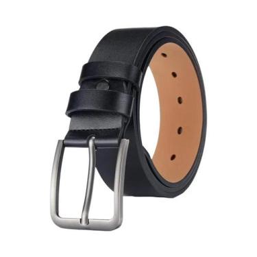 Imagem de Cinto Clássico Masculino Com Fivela De Pino, Versátil, Em Liga E mater