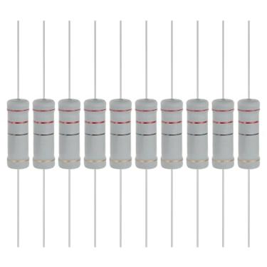 Imagem de YOKIVE 10 unidades de resistores de filme de óxido metálico de 22 ohm 5 watts, 5% de chumbo axial de resistor de tolerância | À prova de chamas para circuitos eletrônicos DIY, projetos de áudio e