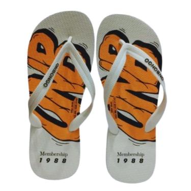 Imagem de Chinelo de Dedo Onbongo Branco/Laranja OB233-Masculino