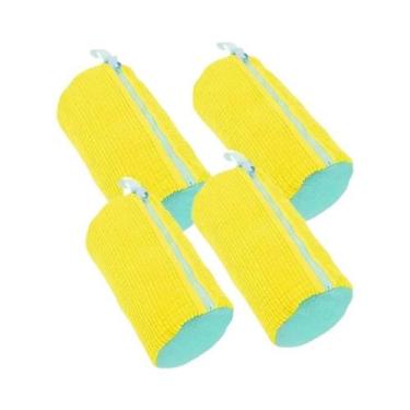 Imagem de Saco De Lavagem Para Tênis Com Zíper E Pelúcia Rica Para Máquina De La