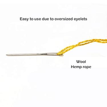 Imagem de Phefop 9 Unidades de Agulhas Rombas para Olhos Grandes, Agulhas de tricô, de tricô e Tecelagem de Fio de Aço Com Frasco de Armazenamento para Costura Artesanal e Bordados 9 Unidades de Rombas para Olhos Grandes, Inoxidável (Cores sortidas)