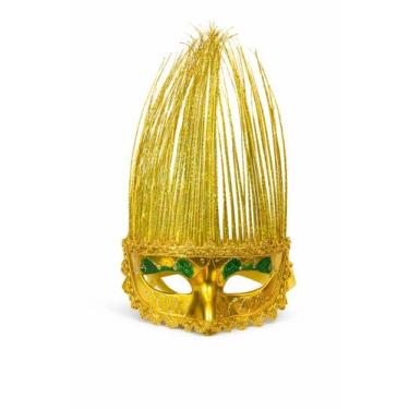 Imagem de Máscara carnaval fantasia festa decoração Veneza Brilhante Cor:Dourado