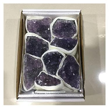 Imagem de Cristal natural áspero novo cristal de quartzo natural pedras preciosas ásperas e minerais pedras brutas como presentes (cor: Roxo cluster)