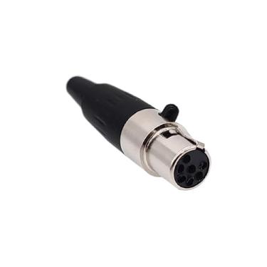 Imagem de 1 peça Mini XLR 3/4/5/6/7 pinos fêmea/macho plugue macho conector de microfone pequeno XLR microfone microfone reto para solda de cabo (plugue fêmea de 7 pinos)